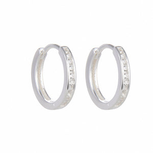Argollas Huggies Modelo Eloisa 15mm en Plata 925