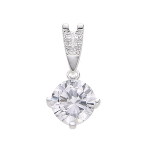 Cadena con Dije de Punto Luz 8mm en Plata 925