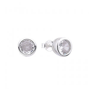 Zarcillos de Punto Luz 6mm en Plata 925