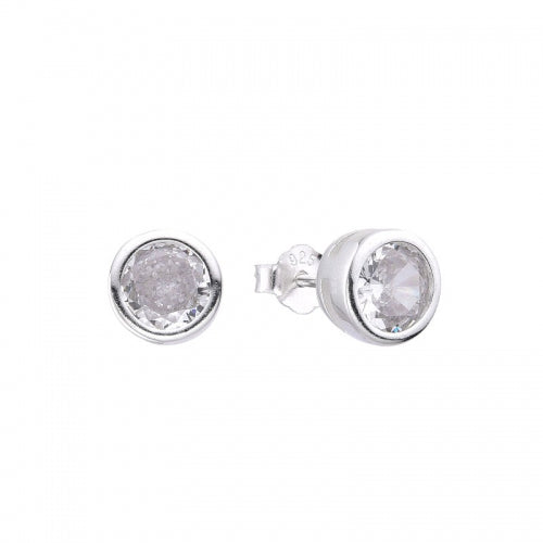 Zarcillos de Punto Luz 6mm en Plata 925