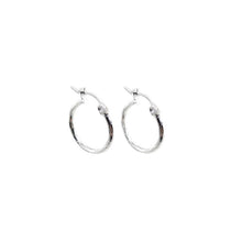 Cargar imagen en el visor de la galería, Argollas Diamantadas Cierre Italiano 14mm (1.5) en Plata 925
