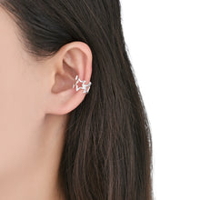 Cargar imagen en el visor de la galería, Zarcillos de Presión (Ear-Cuff) con Estrellas en Plata 925
