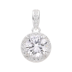 Cadena con Dije de Punto Luz 10mm en Plata 925