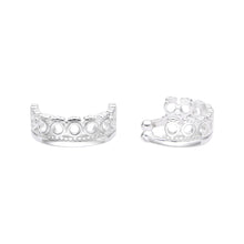 Cargar imagen en el visor de la galería, Zarcillos de Presión (Ear-Cuff) de Corona en Plata 925
