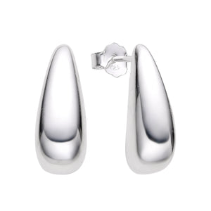 Zarcillos de Gota Lisos en Plata 925