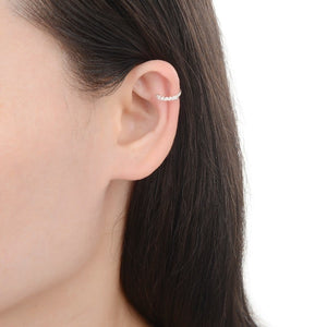 Zarcillos de Presión Con Circones Ear-Cuff Plata 925 (1 Pieza)