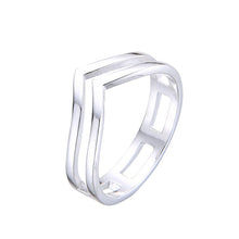 Cargar imagen en el visor de la galería, Anillo de Tiara Doble en Plata 925
