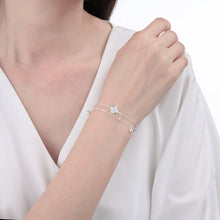 Cargar imagen en el visor de la galería, Pulsera Doble de Bolitas y Flor VAN en Plata 925
