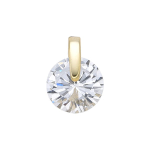 Cadena con Dije de Punto Luz 8mm en Plata 925 con Baño de Oro