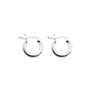 Argollas Cierre Italiano 12mm en Plata 925