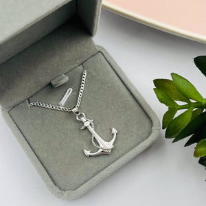 Cadena con Dije de Ancla en Plata 925