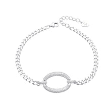 Cargar imagen en el visor de la galería, Pulsera Barbada con Aro en Plata 925
