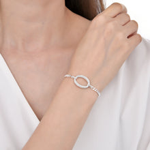Cargar imagen en el visor de la galería, Pulsera Barbada con Aro en Plata 925
