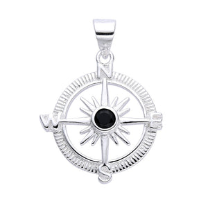 Cadena con Dije de Brújula en Plata 925