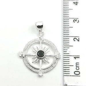 Cadena con Dije de Brújula en Plata 925