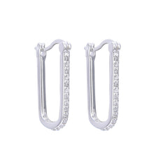 Cargar imagen en el visor de la galería, Argollas Cuadradas Cierre Italiano 14mm en Plata 925
