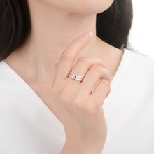 Cargar imagen en el visor de la galería, Anillo de Tiara Doble en Plata 925
