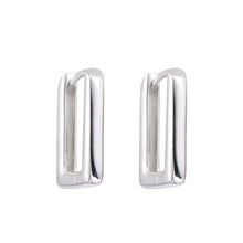 Cargar imagen en el visor de la galería, Argollas Huggies Lisas 12mm en Plata 925

