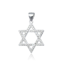 Cargar imagen en el visor de la galería, Cadena con Dije de Estrella de David Grande en Plata 925
