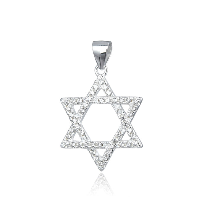 Dije de Estrella de David Grande en Plata 925