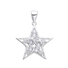 Cargar imagen en el visor de la galería, Cadena con Dije de Estrella Punto Luz en Plata 925
