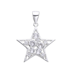 Cadena con Dije de Estrella Punto Luz en Plata 925