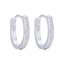Cargar imagen en el visor de la galería, Argollas Huggies Modelo Gia 14mm en Plata 925
