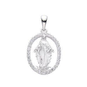 Cadena con Medalla Virgen La Milagrosa en Plata 925