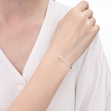 Cargar imagen en el visor de la galería, Pulsera Cadena Veneciana con Corazones en Plata 925
