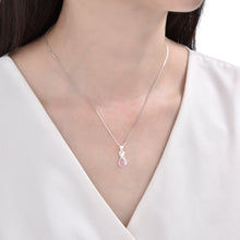 Cargar imagen en el visor de la galería, Cadena con Dije De Gato Circón Rosado en Plata 925
