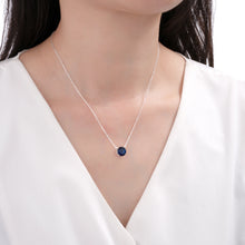 Cargar imagen en el visor de la galería, Gargantilla Punto De Luz Azul 8mm en Plata 925
