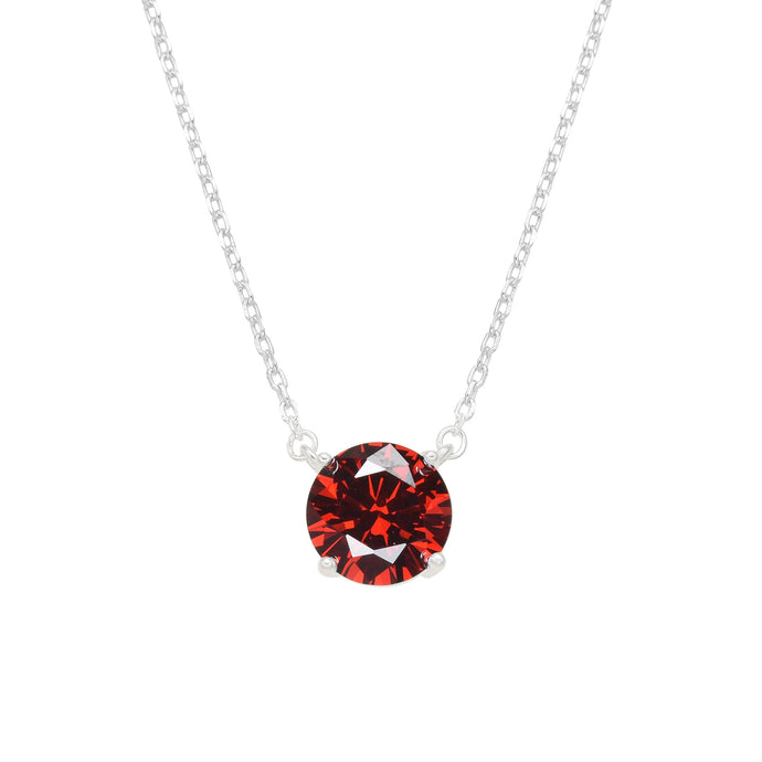 Gargantilla Punto De Luz Rojo 8mm en Plata 925