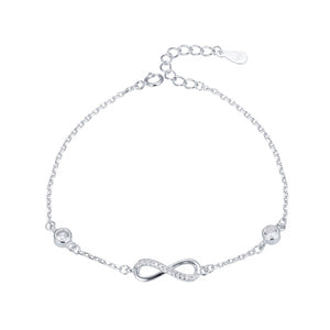 Pulsera De Infinito Con Puntos De Luz en Plata 925