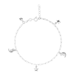 Pulsera De Lunas Y Estrellas en Plata 925