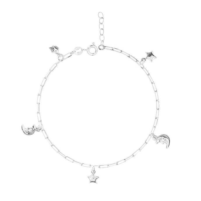 Pulsera De Lunas Y Estrellas en Plata 925