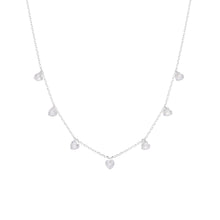 Cargar imagen en el visor de la galería, Gargantilla De Corazones 5mm en Plata 925
