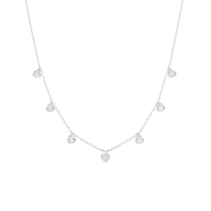 Gargantilla De Corazones 5mm en Plata 925