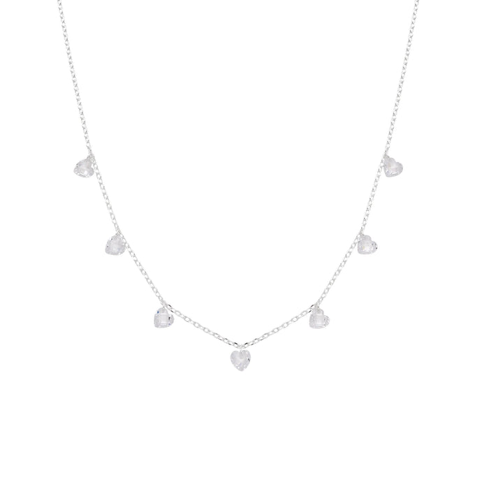 Gargantilla De Corazones 5mm en Plata 925