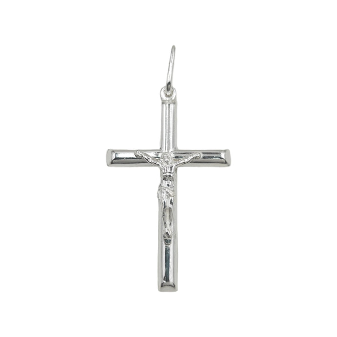 Dije de Cruz con Cristo en Plata 925
