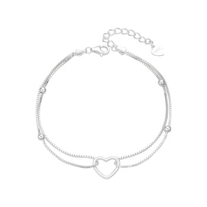 Pulsera de Corazón en Plata 925
