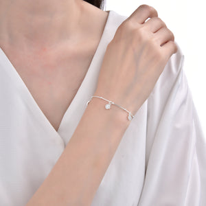 Pulsera De Tréboles Con Pepitas en Plata 925