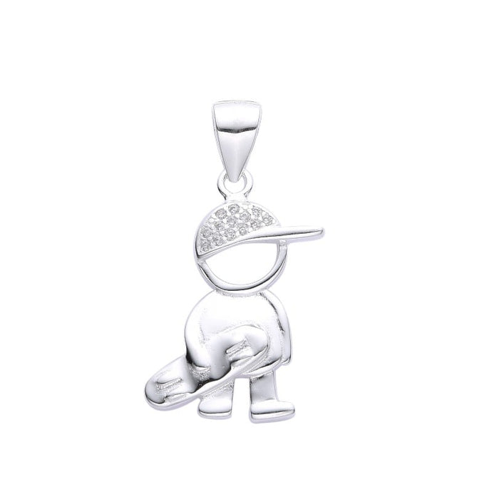 Dije de Skater en Plata 925