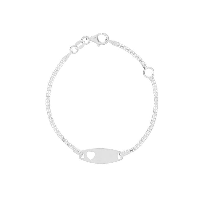 Esclava de Bebé Tejido Chino Con Corazón en Plata 925
