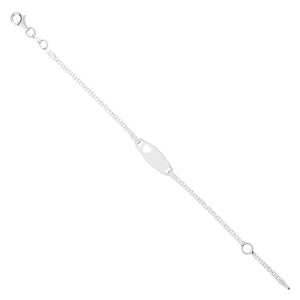 Esclava de Bebé Tejido Chino Con Corazón en Plata 925