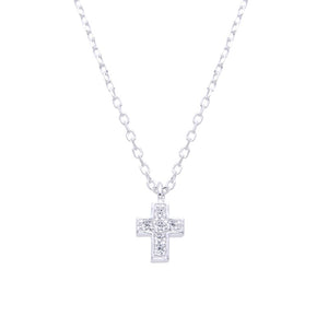 Gargantilla De Cruz Mini en Plata 925