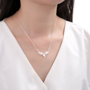 Gargantilla de Corazón Con Alas en Plata 925