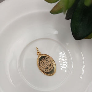 Cadena con Medalla de San Benito en Oro 18k