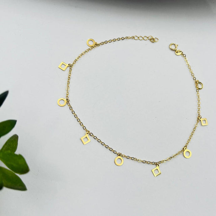 Tobillera de Figuras en Oro 18k