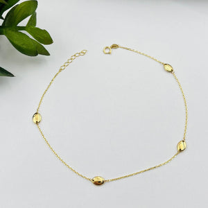 Tobillera Ovalada en Oro 18k