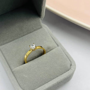 Anillo De Compromiso Modelo Aurora en Oro 18k